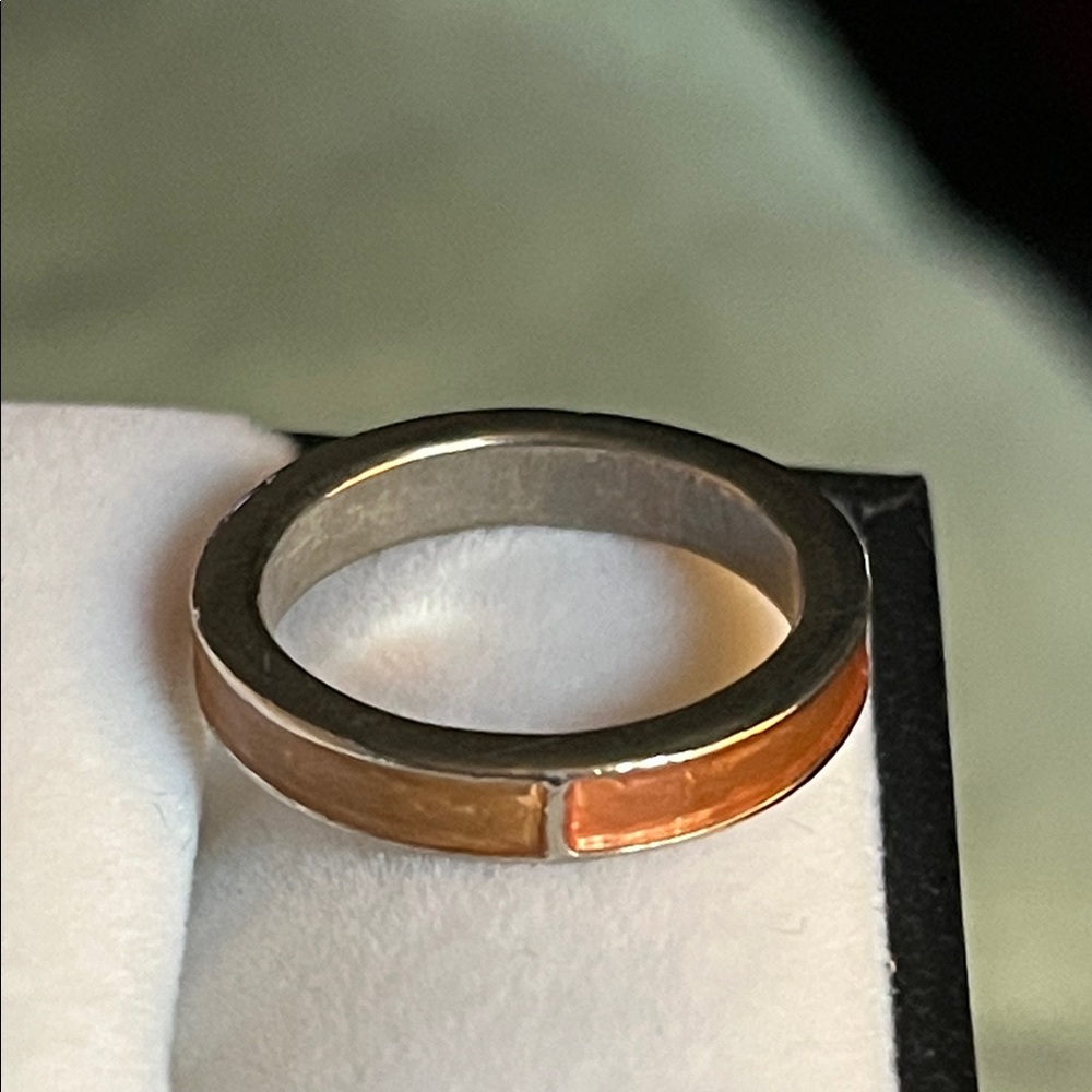 Enamel Inlay ring band - Picture 4 of 8